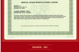 喜報(bào) | REAGEN, INC.榮獲美國(guó)加州衛(wèi)生局頒發(fā)的醫(yī)療器械生產(chǎn)許可證，開啟全球化新篇章！